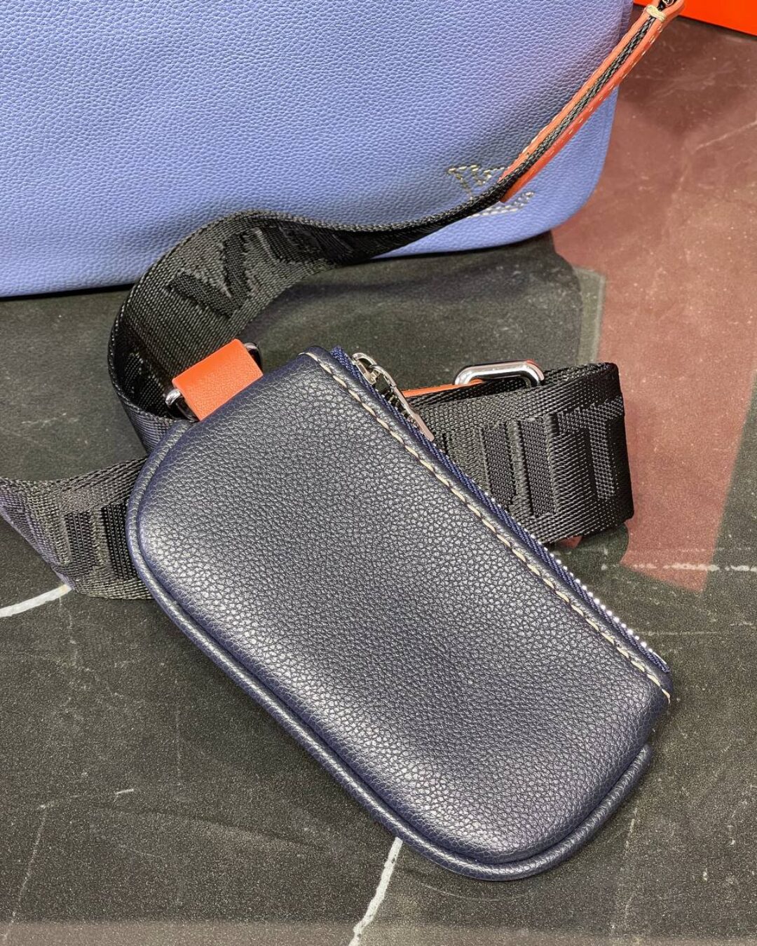 Сумка Louis Vuitton Trio messenger bag blue
