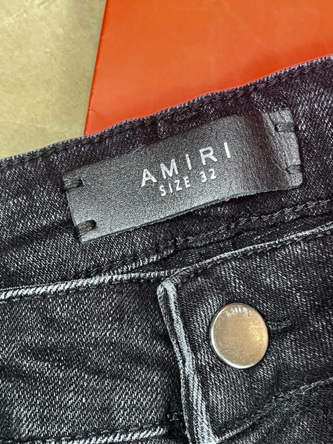 Джинсы Amiri Leather Thrasher