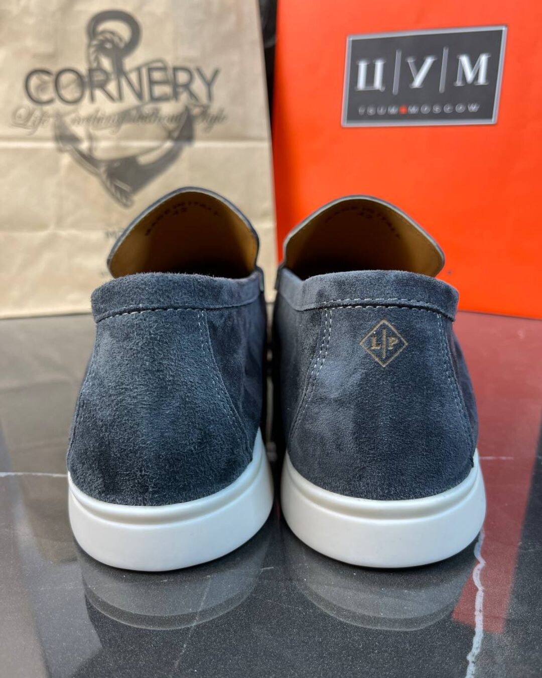 Лоферы Loro Piana L.Grey Blue — фото 4