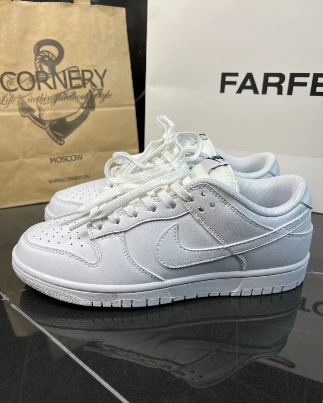Кеды Nike Dunk Low Triple White — фото 5
