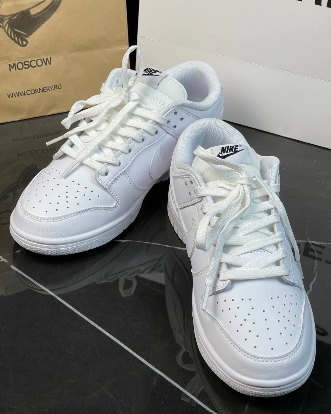Кеды Nike Dunk Low Triple White — фото 6