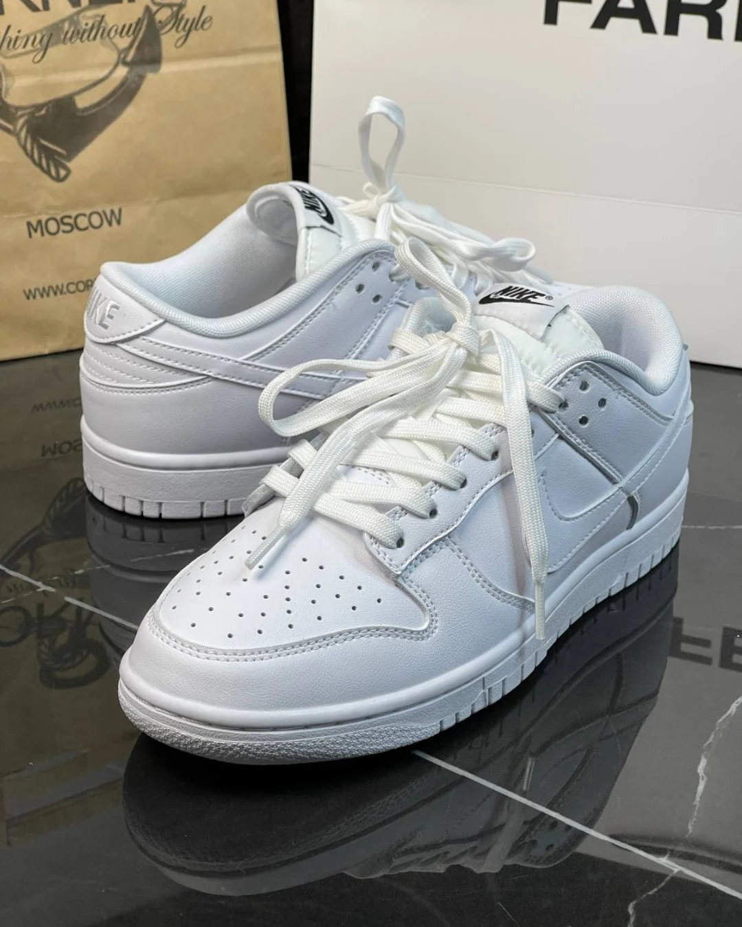 Кеды Nike Dunk Low Triple White — фото 8