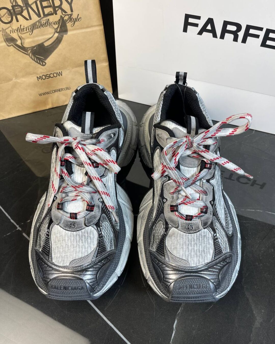 Кроссовки Balenciaga 3XL Sneaker Worn-Out - Grey — фото 2