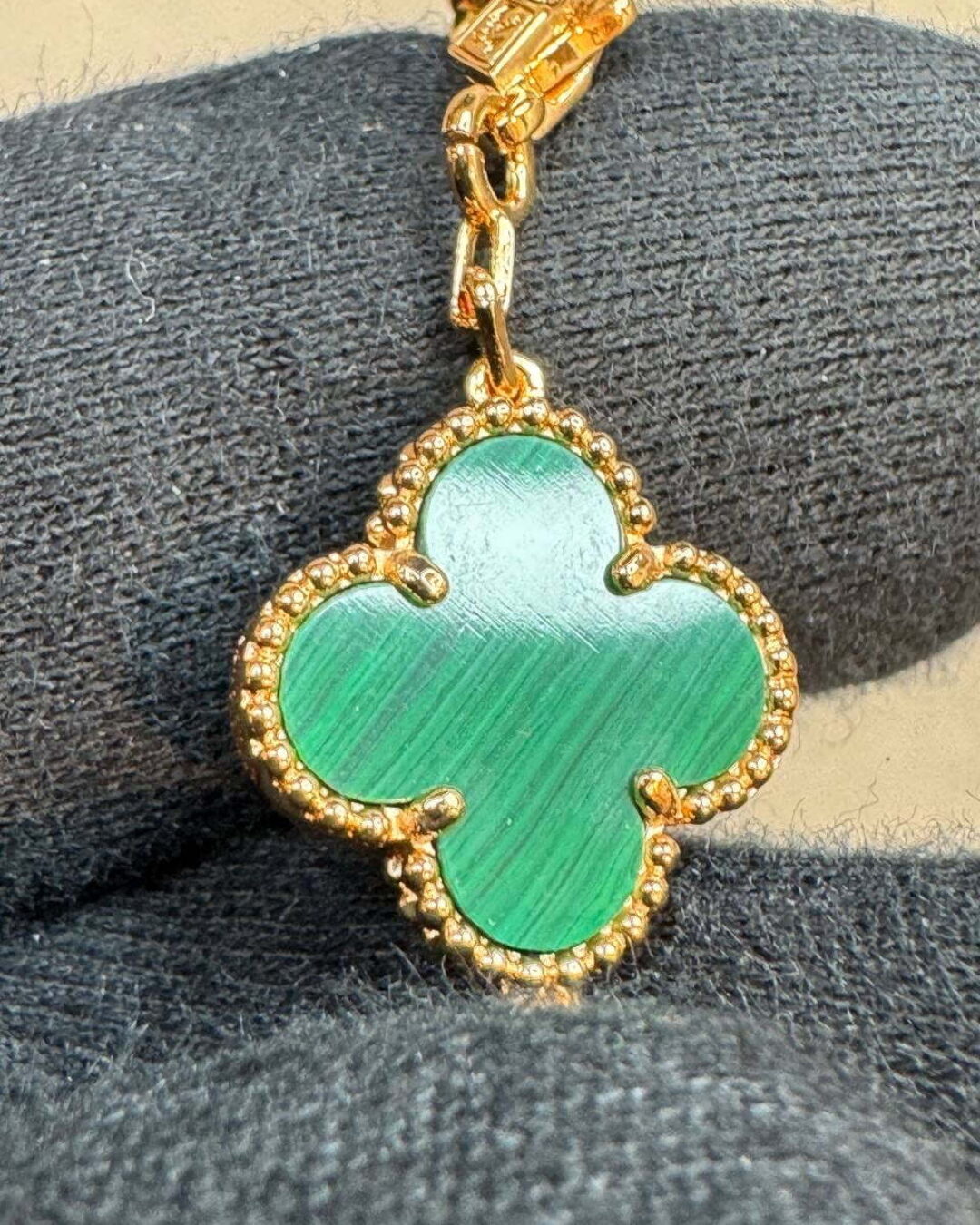 Браслет Van Cleef & Arpels Vintage Alhambra (Gold/Green)