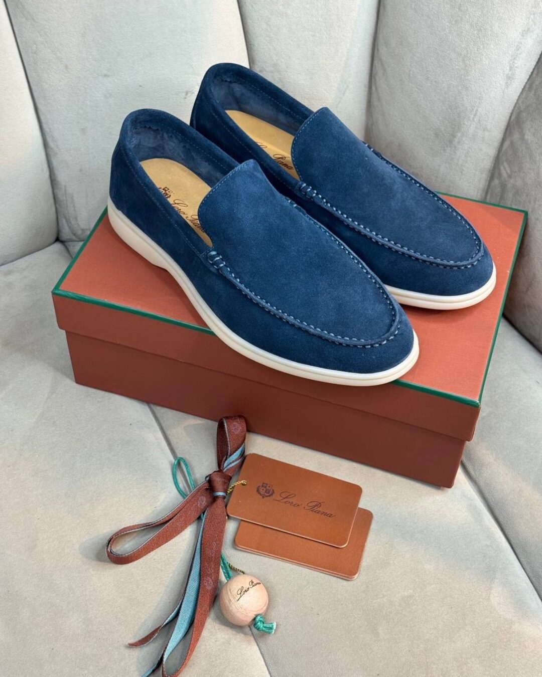 Лоферы Loro Piana Blue