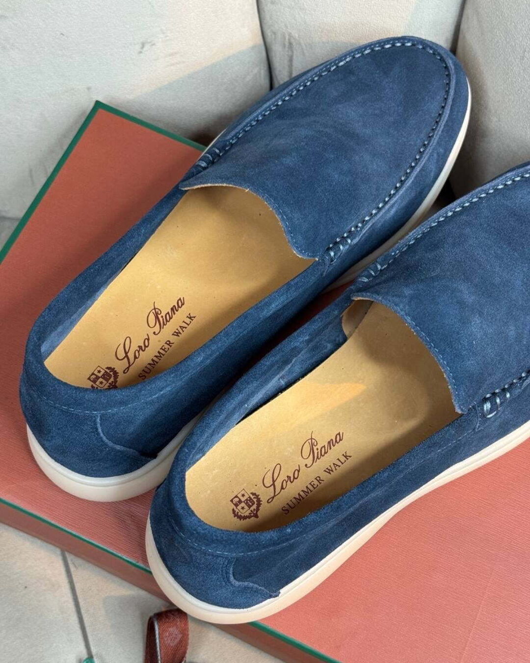 Лоферы Loro Piana Blue