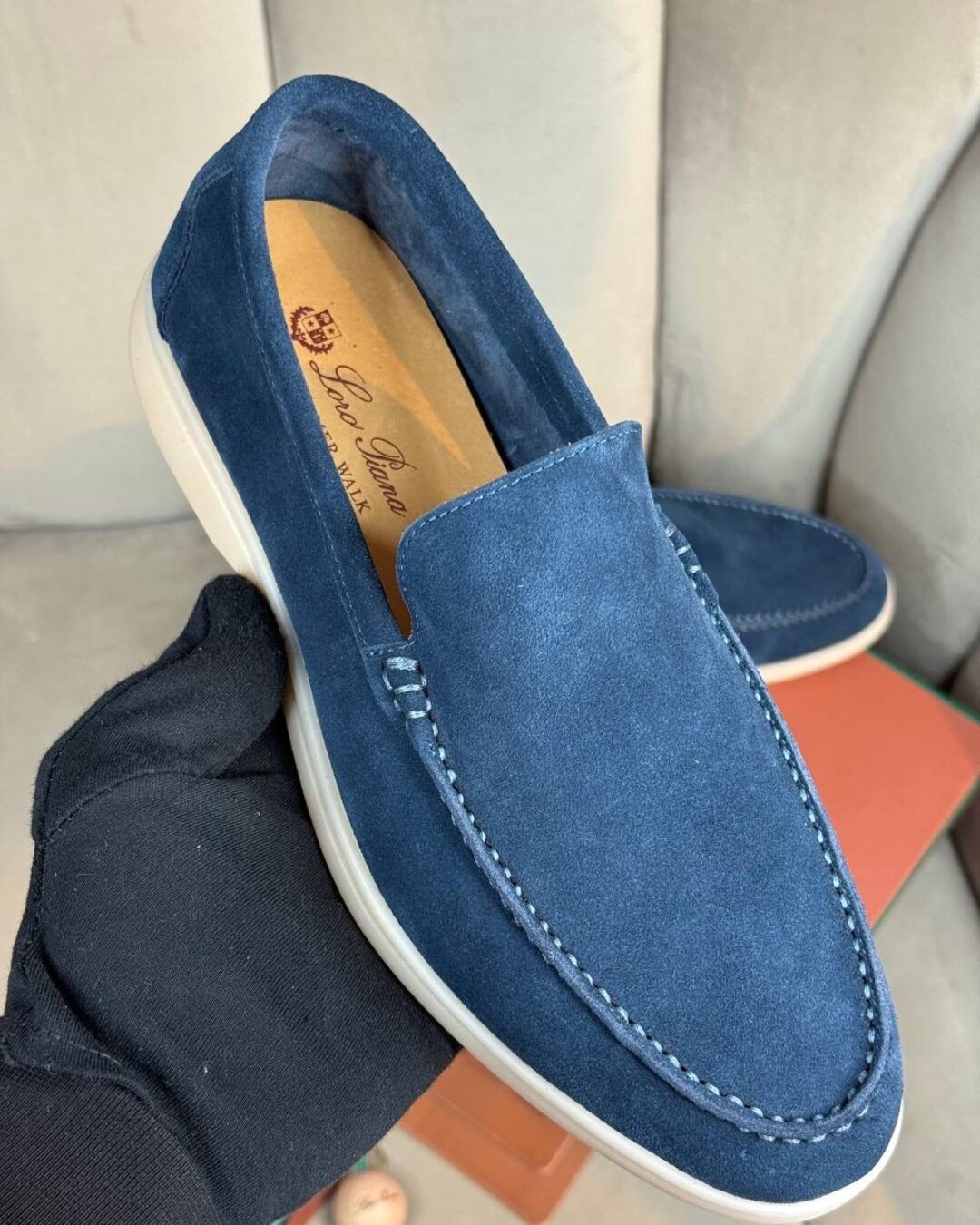 Лоферы Loro Piana Blue