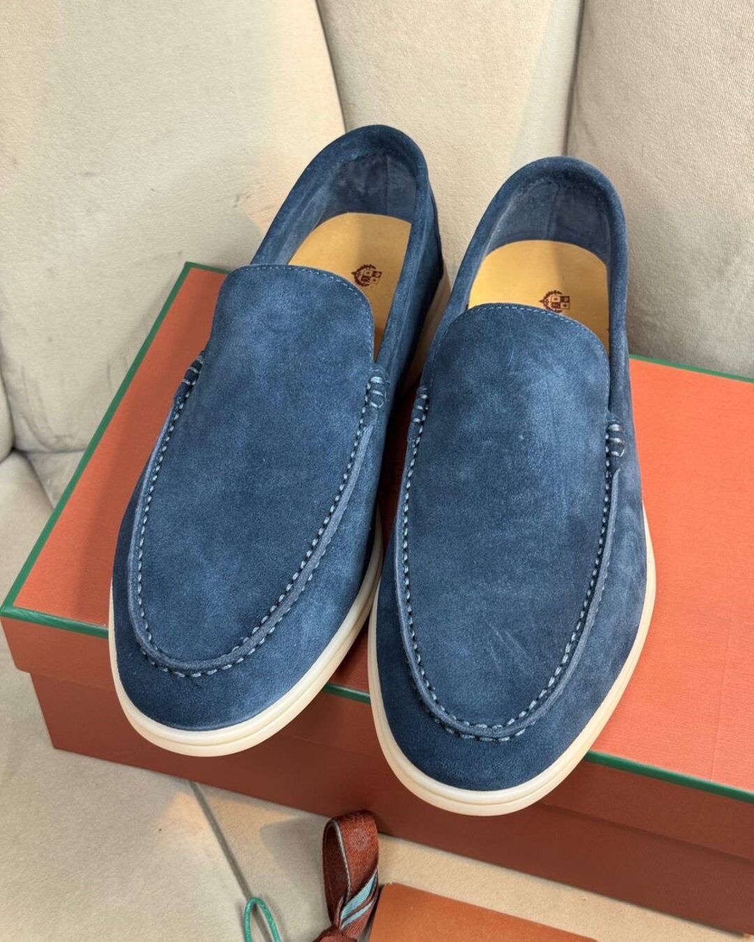 Лоферы Loro Piana Blue