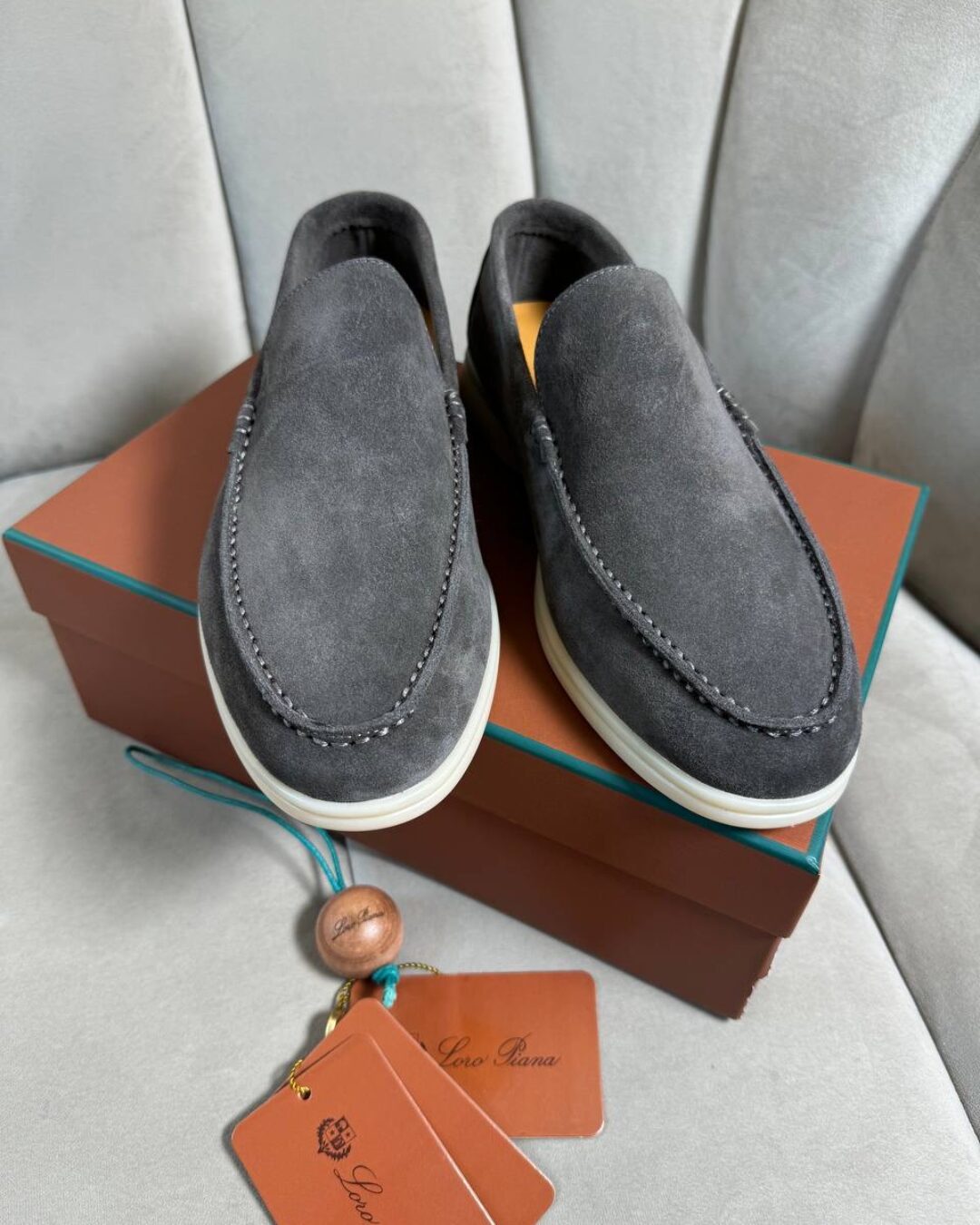 Лоферы Loro Piana Dark Grey