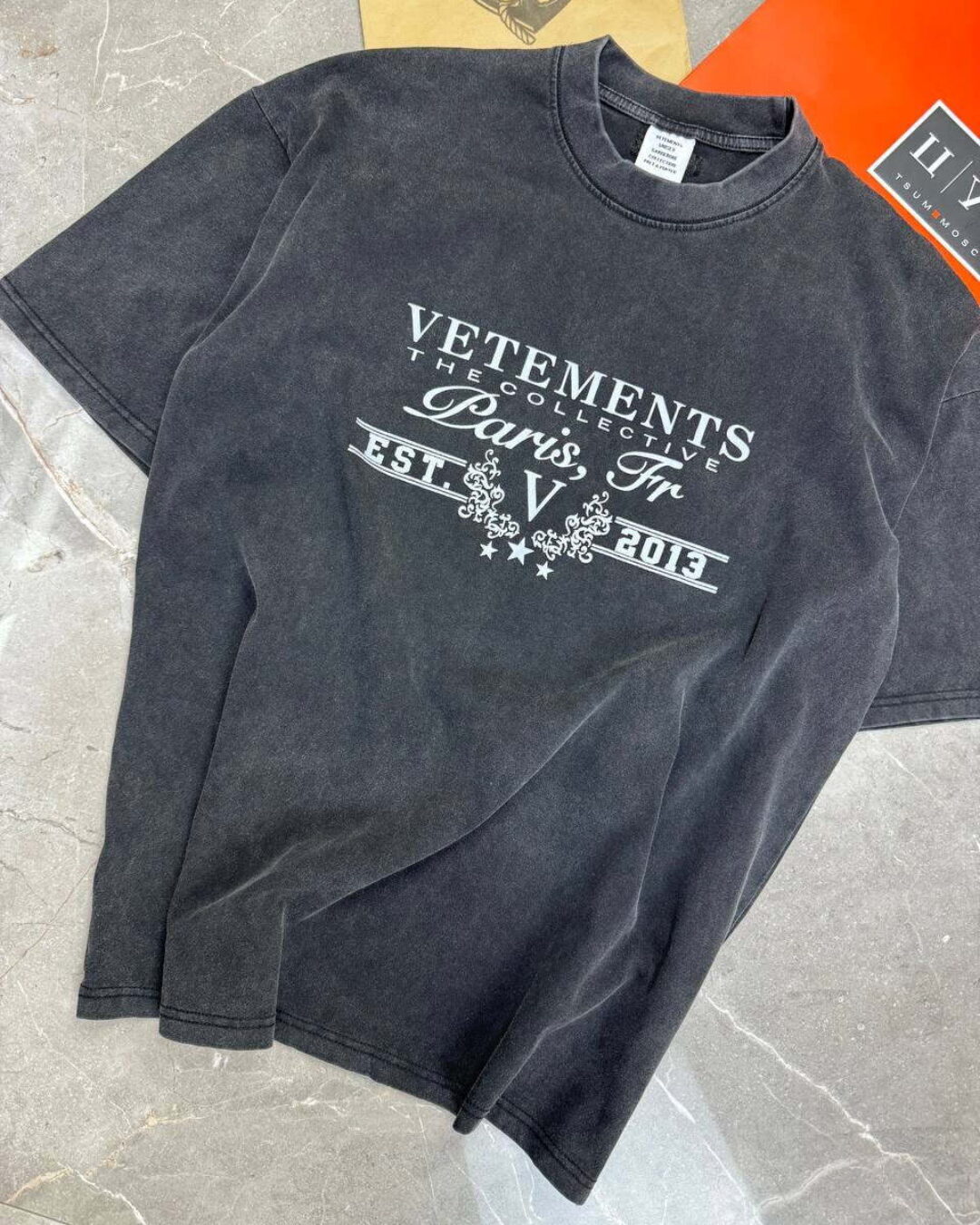 Футболка Vetements Logo Paris — фото 3