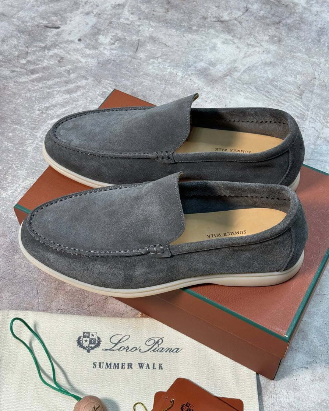 Лоферы Loro Piana Grey