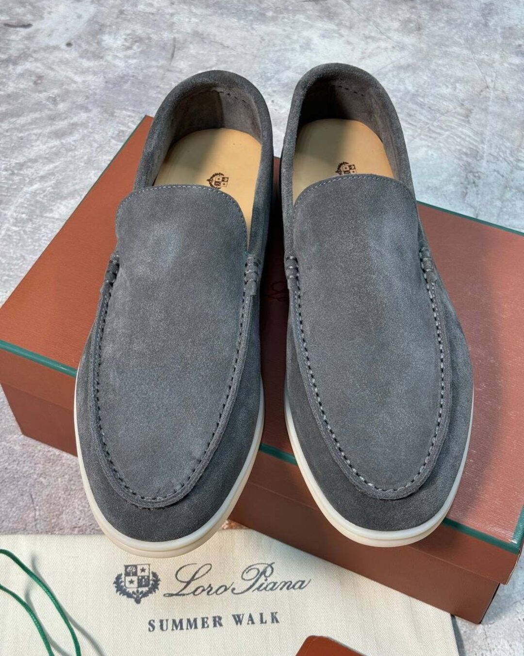 Лоферы Loro Piana Grey