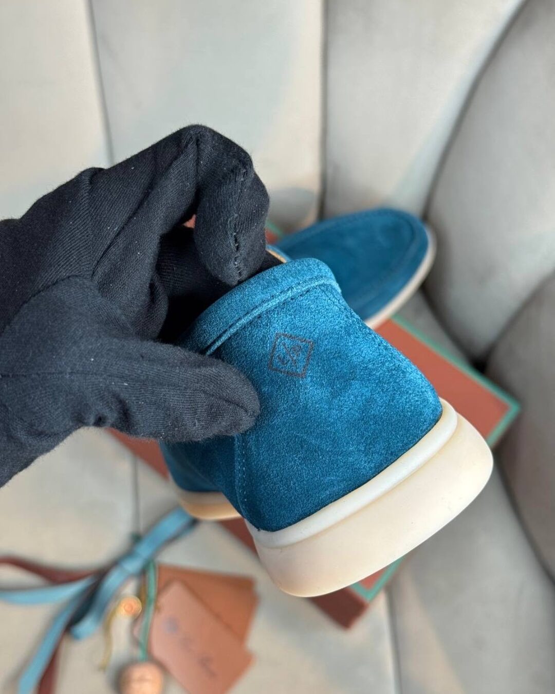 Лоферы Loro Piana Malachite Blue