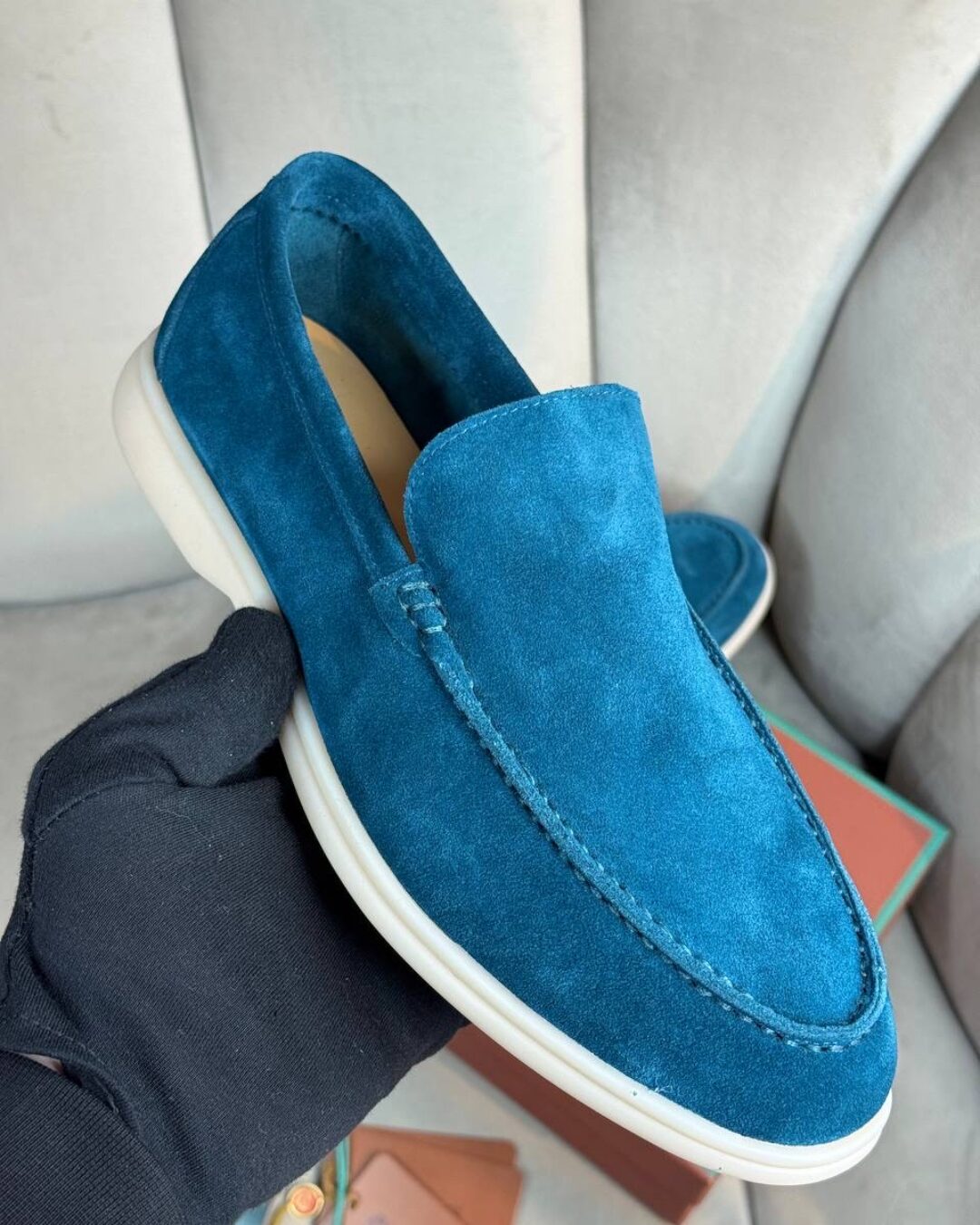 Лоферы Loro Piana Malachite Blue