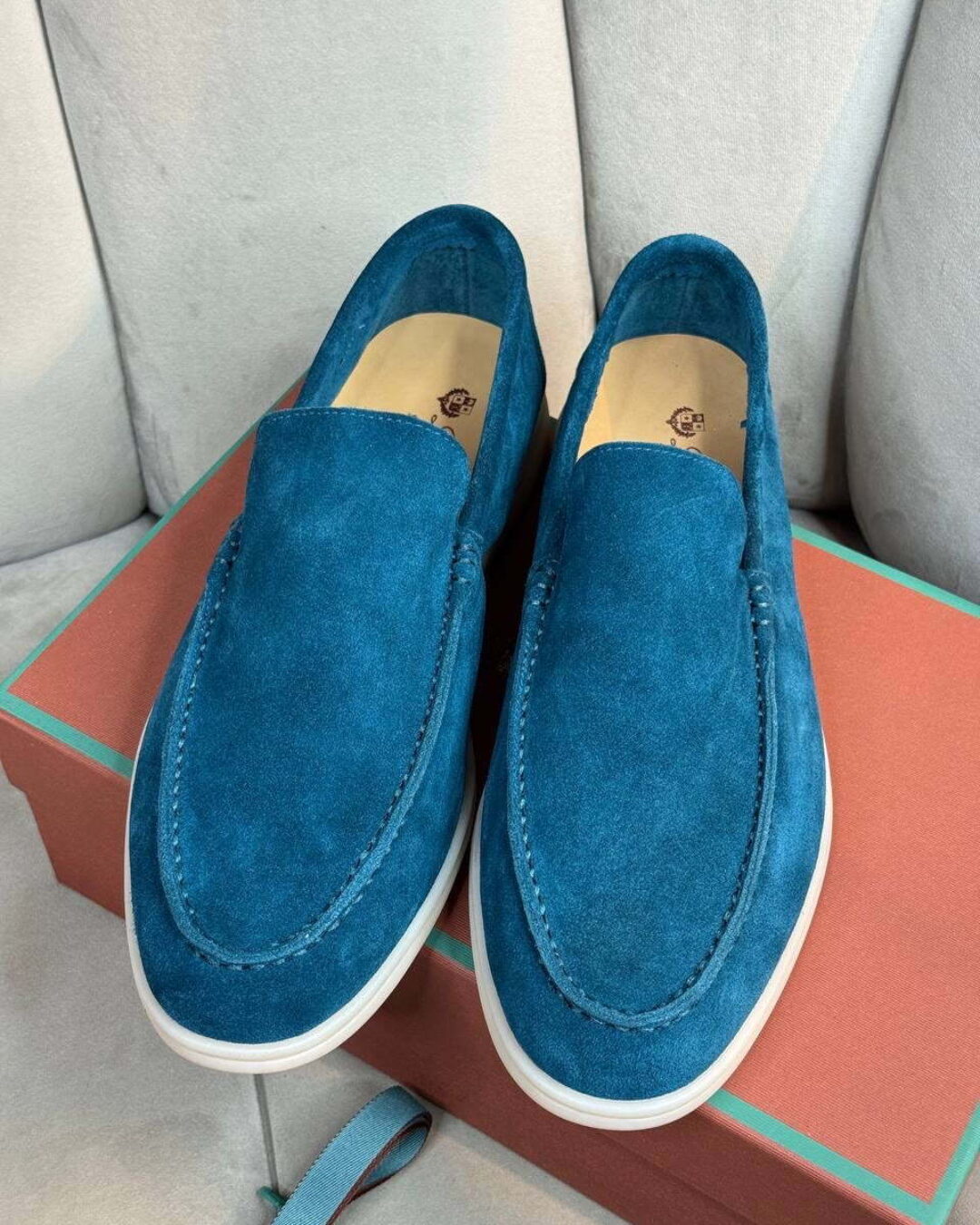 Лоферы Loro Piana Malachite Blue