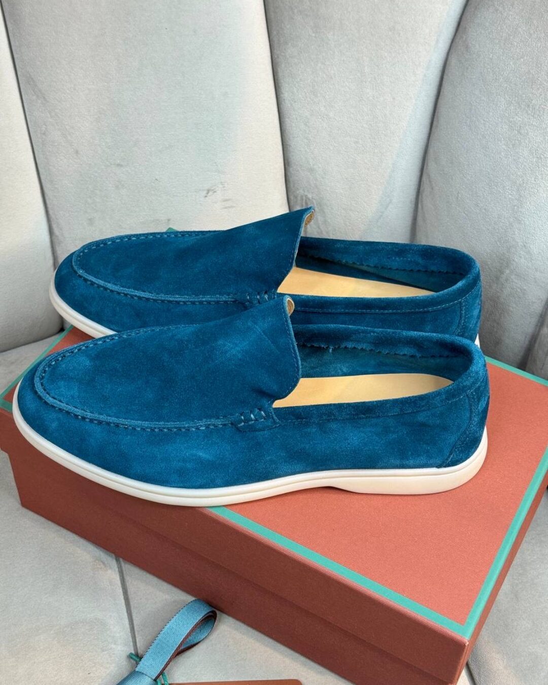 Лоферы Loro Piana Malachite Blue