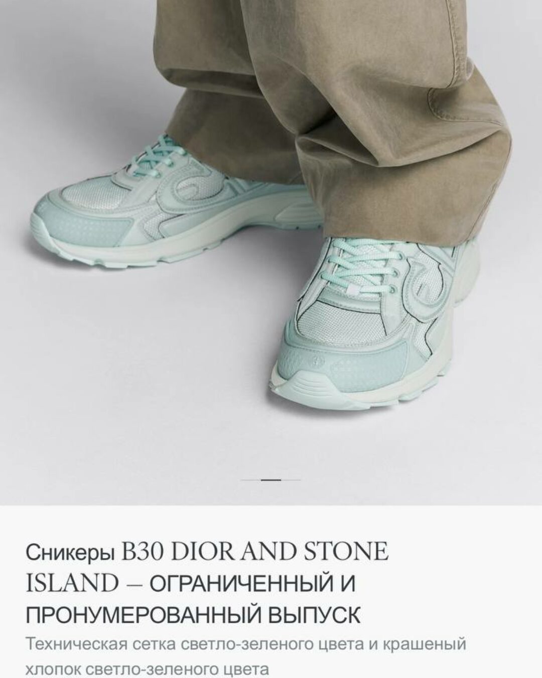 Кроссовки Dior x Stone Island