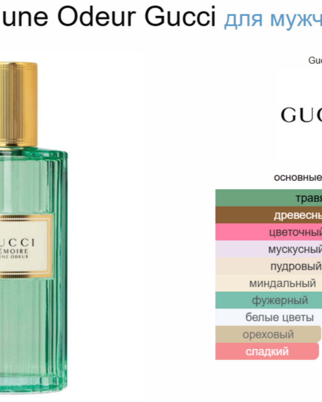 Парфюм Gucci Memoire