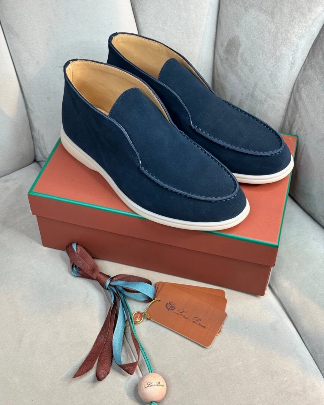 Лоферы Loro Piana Navy Blue
