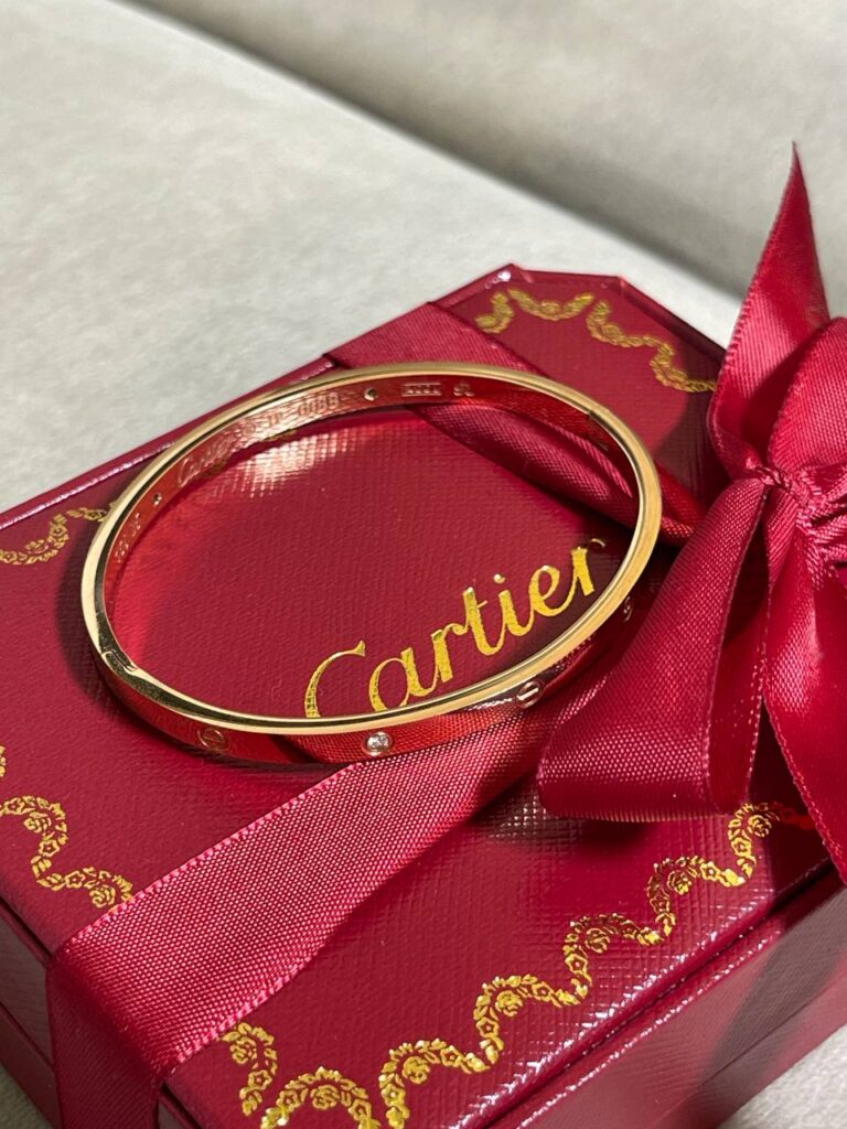 Браслет Cartier Love (тонкий)(камни)
