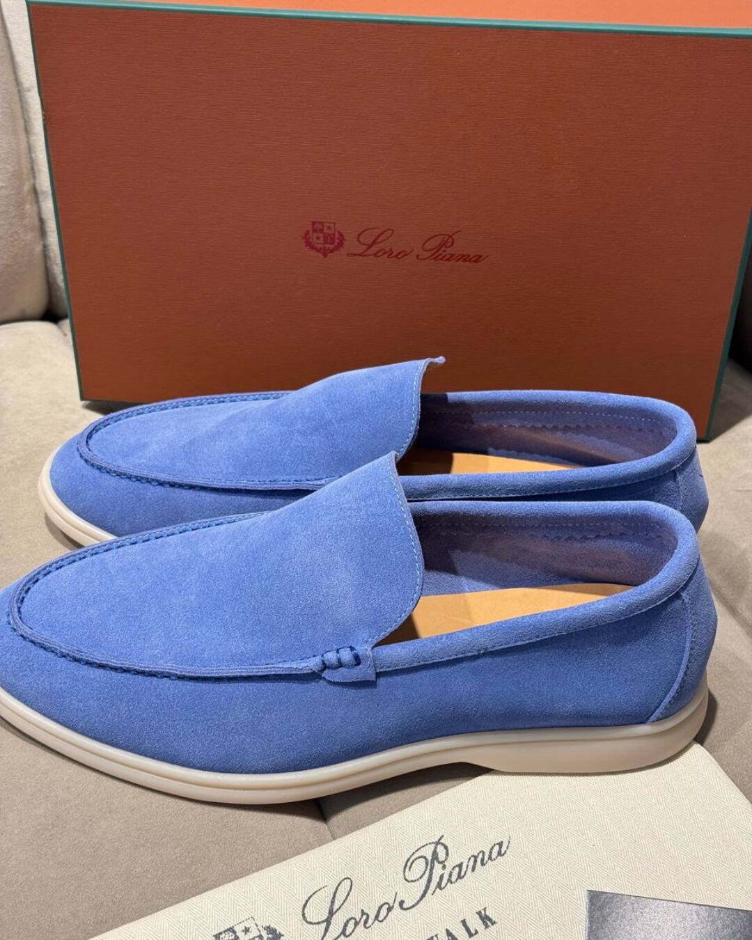 Лоферы Loro Piana Sky Blue