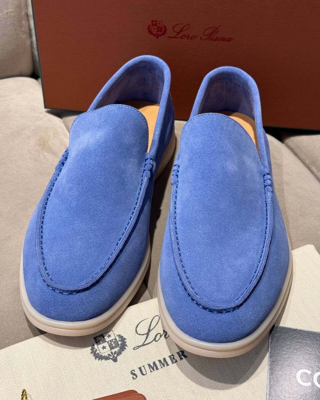 Лоферы Loro Piana Sky Blue