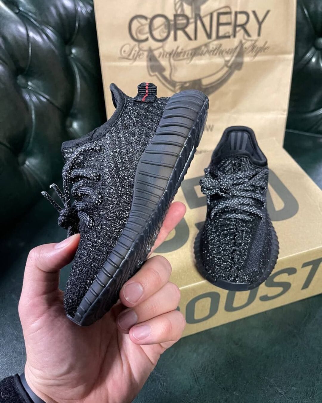 Yeezy 350 Kids "Black Reflective"