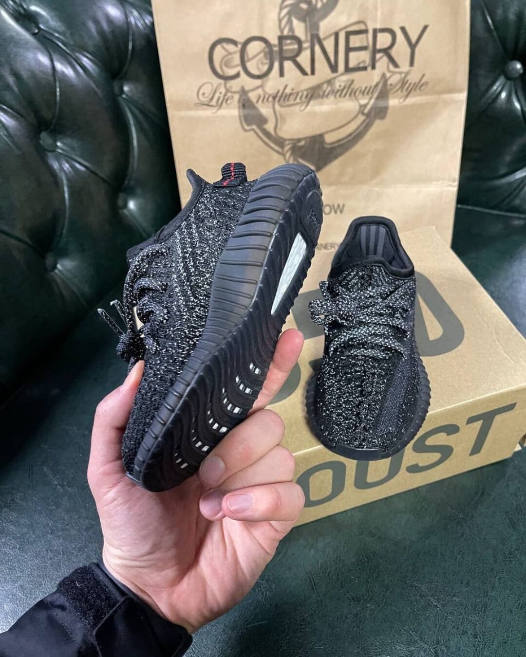 Yeezy 350 Kids "Black Reflective"