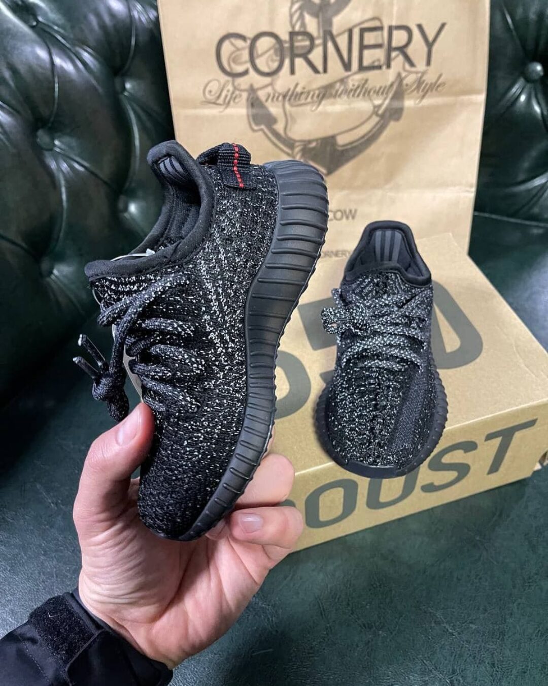 Yeezy 350 Kids "Black Reflective"
