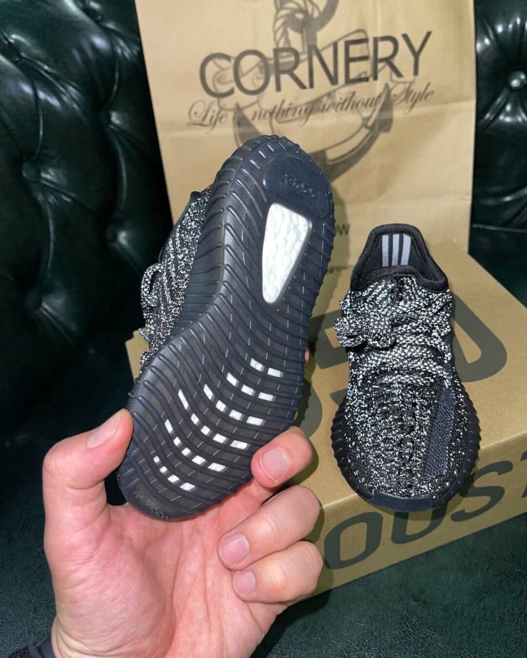 Yeezy 350 Kids "Black Reflective"