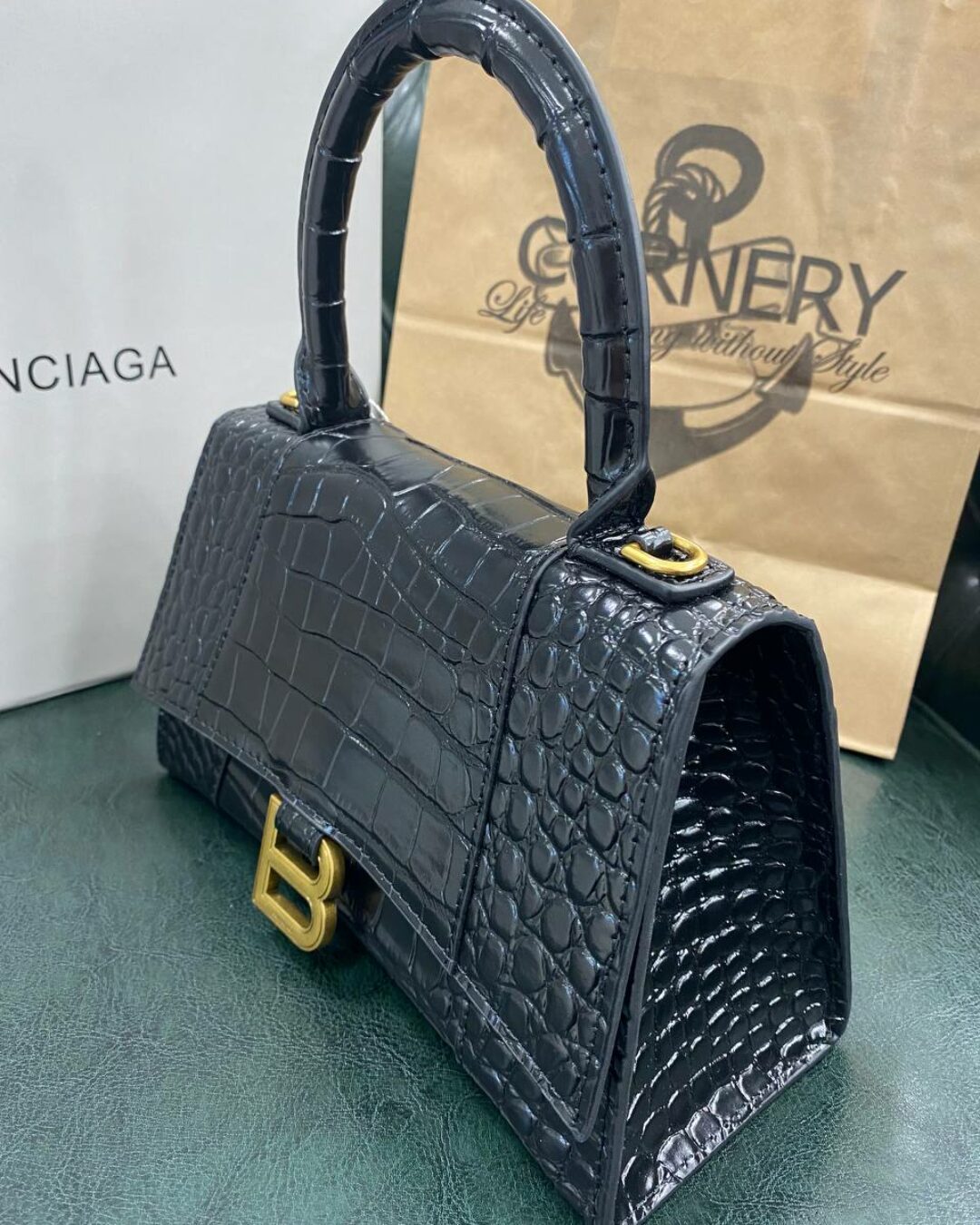 Сумка Balenciaga Crocodile Effect Tote Bag