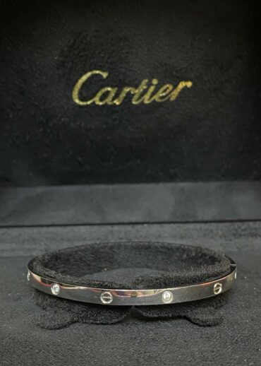 Браслет Cartier Love (тонкий, камни)