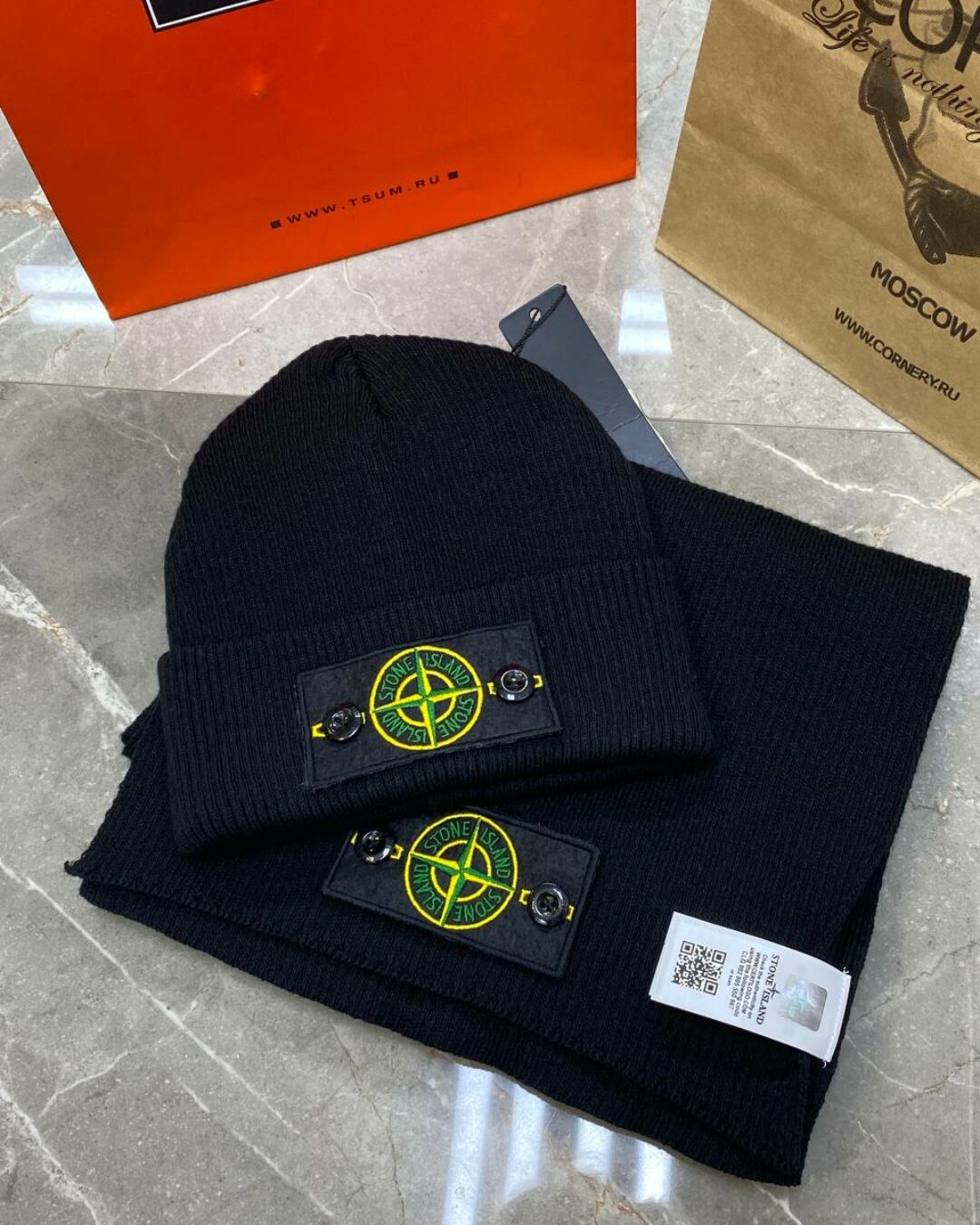 Комплект Шарф + Шапка Stone Island