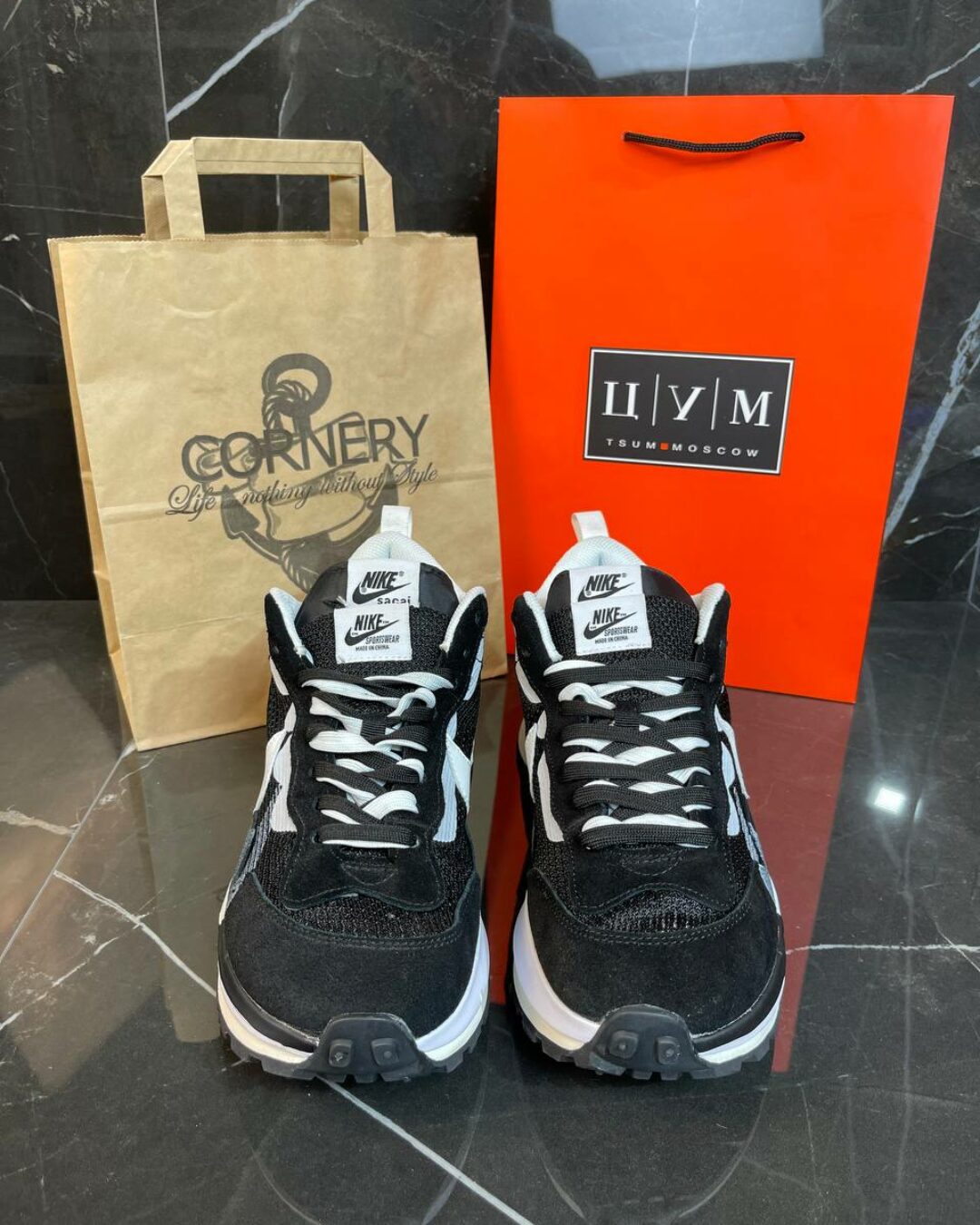 Кроссовки Nike x Sakai VaporWaffle Black
