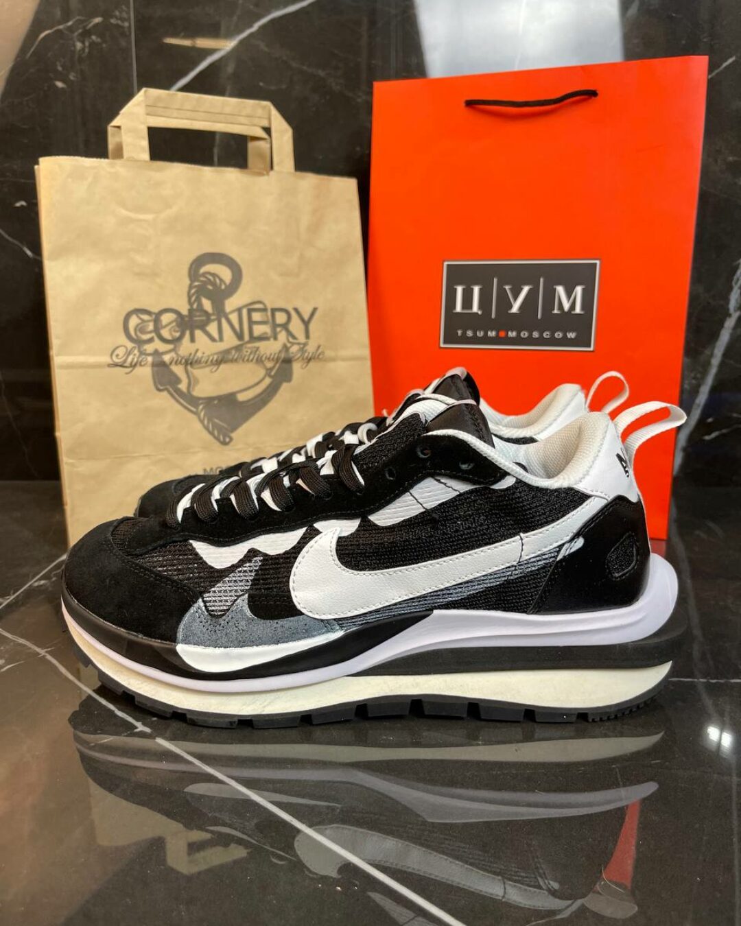 Кроссовки Nike x Sakai VaporWaffle Black