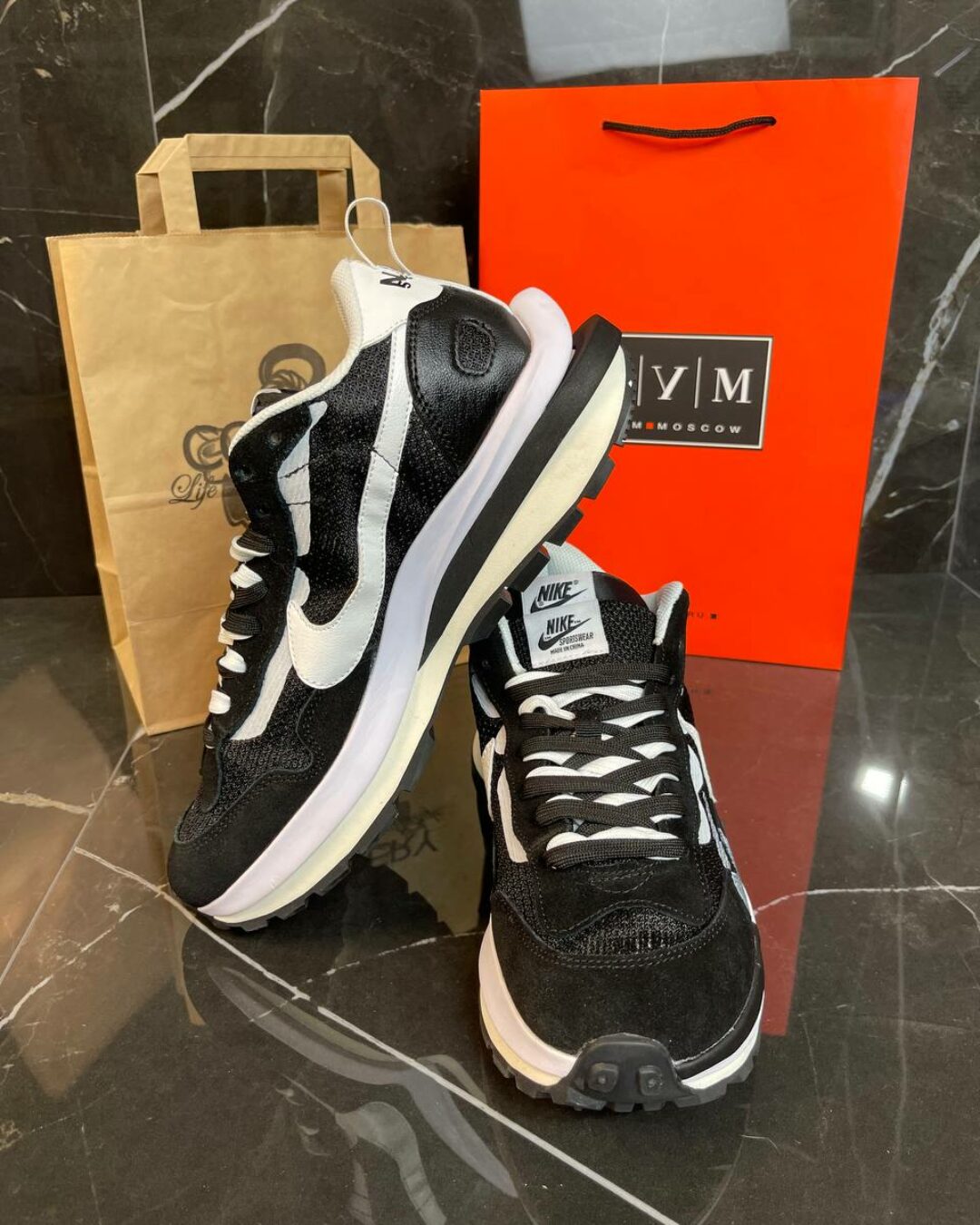 Кроссовки Nike x Sakai VaporWaffle Black