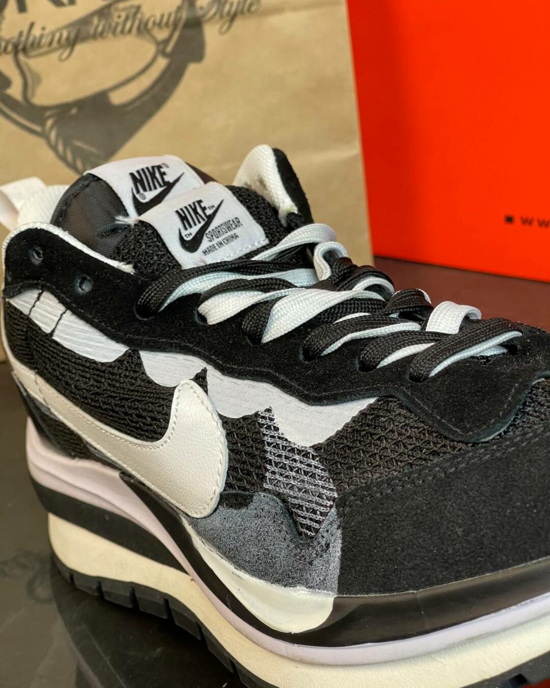 Кроссовки Nike x Sakai VaporWaffle Black