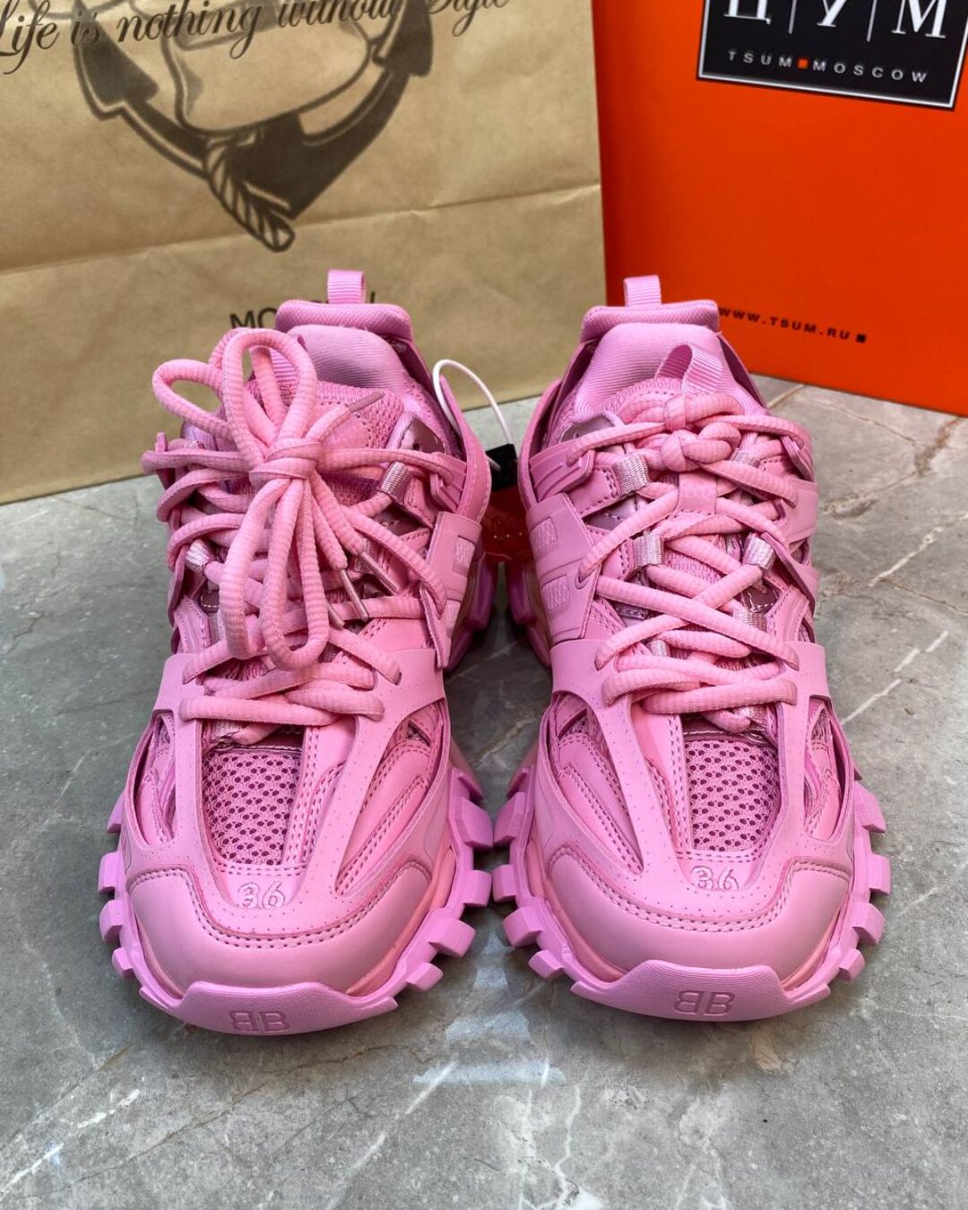 Кроссовки Balenciaga Track Trainer Pink — фото 5
