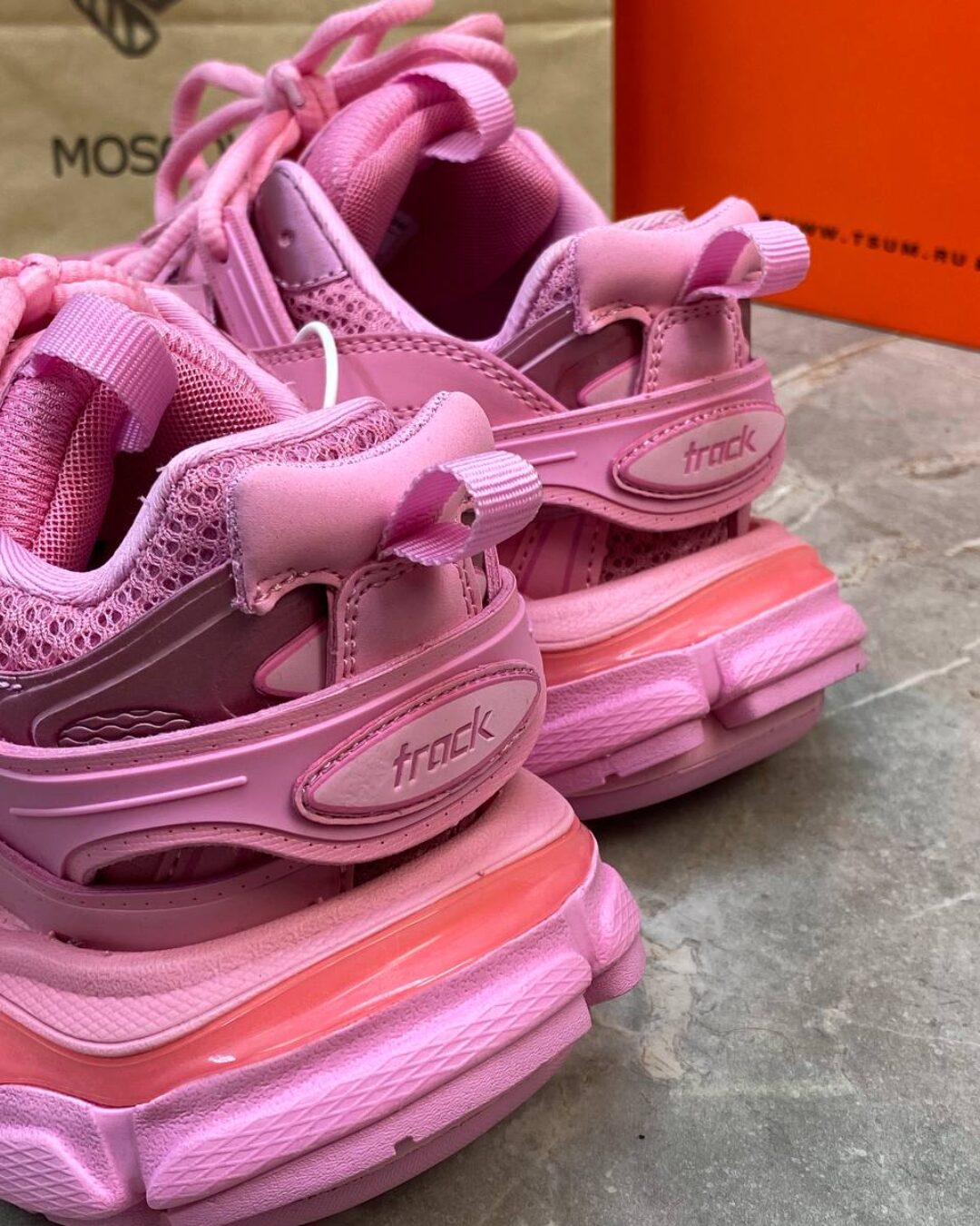 Кроссовки Balenciaga Track Trainer Pink — фото 7
