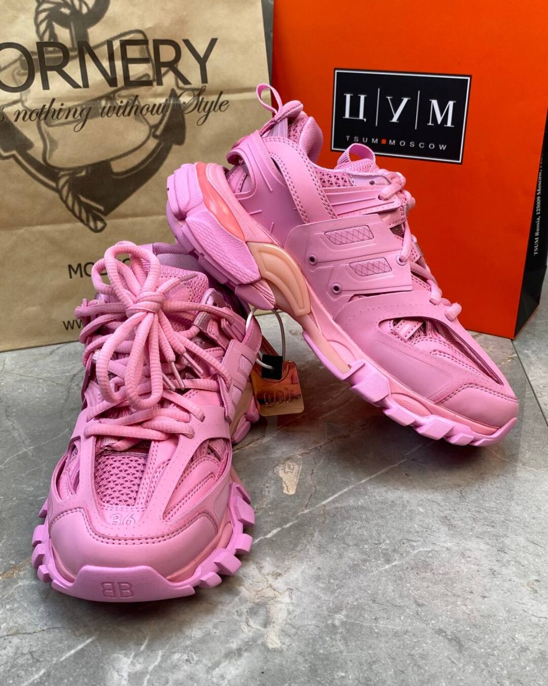 Кроссовки Balenciaga Track Trainer Pink — фото 8