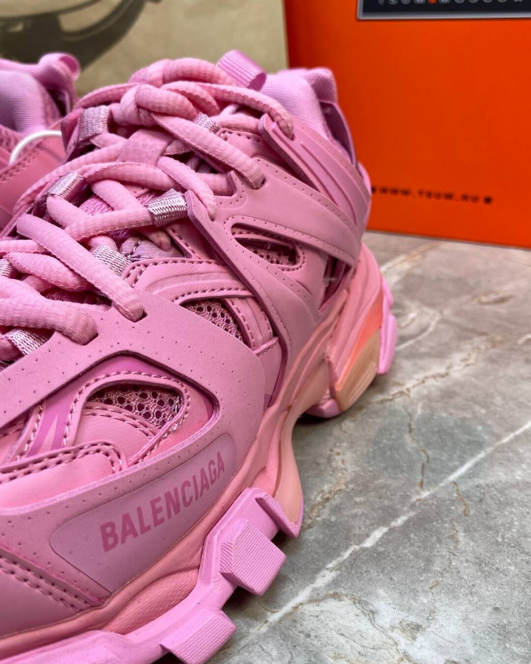 Кроссовки Balenciaga Track Trainer Pink — фото 9