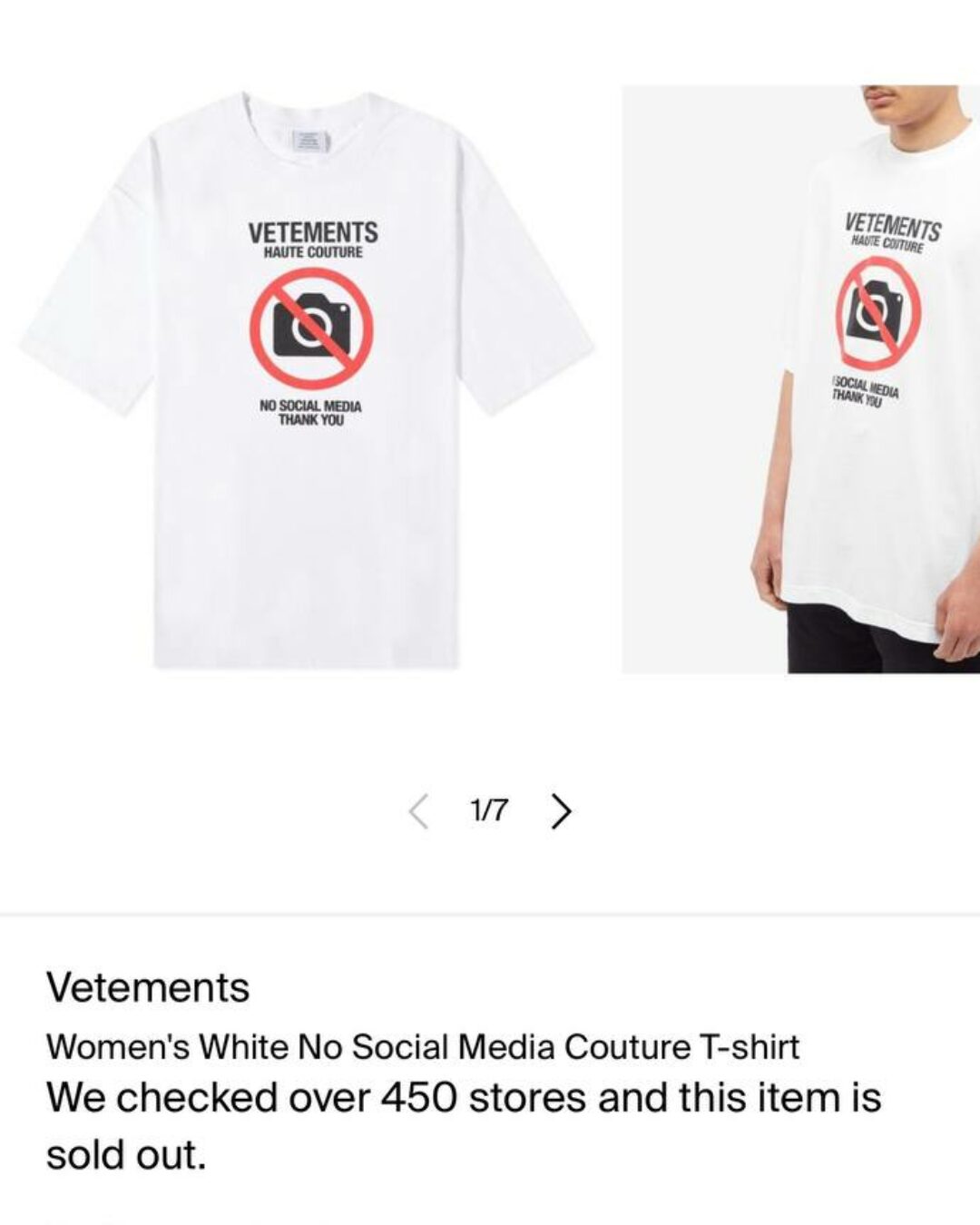 Футболка Vetements