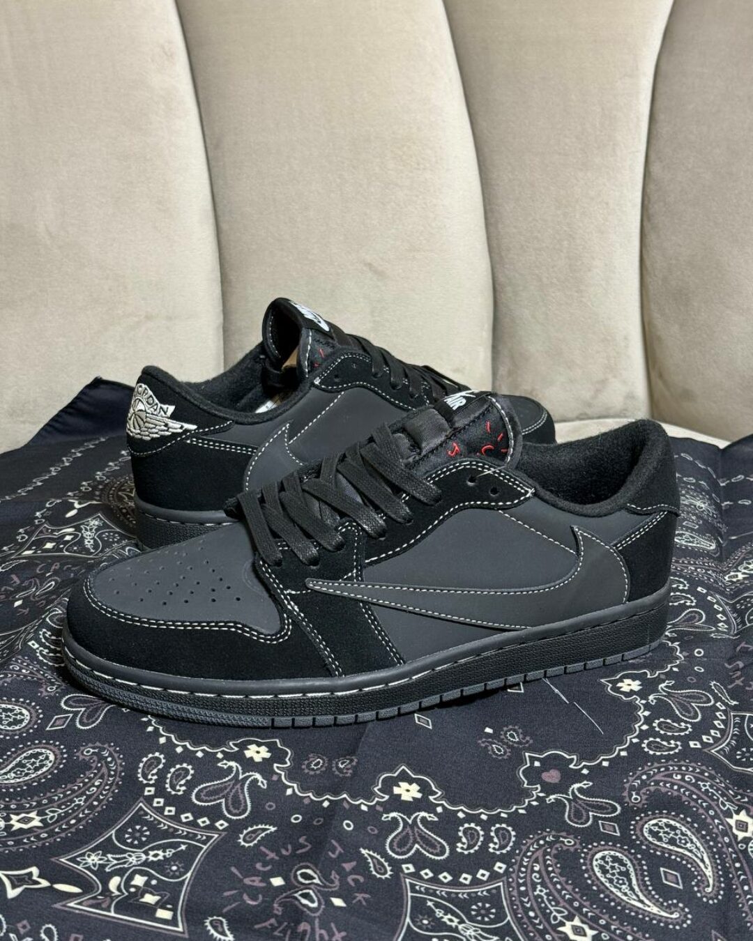 Кеды Travis Scott X Air Jordan 1 Low OG SP Black Phantom