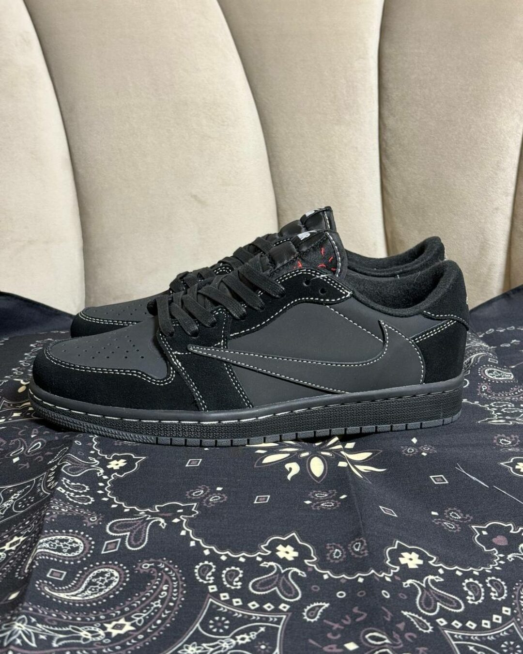 Кеды Travis Scott X Air Jordan 1 Low OG SP Black Phantom