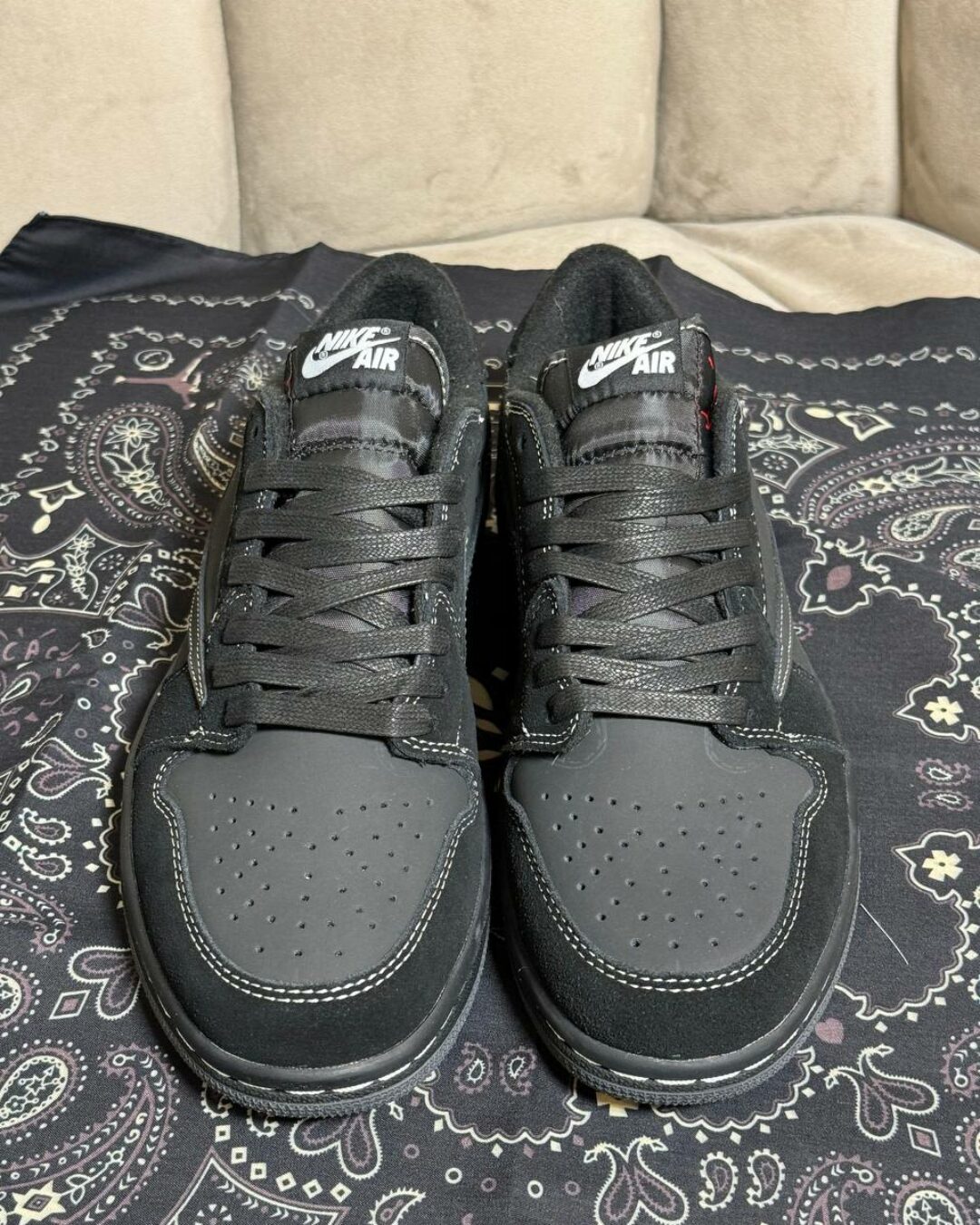 Кеды Travis Scott X Air Jordan 1 Low OG SP Black Phantom