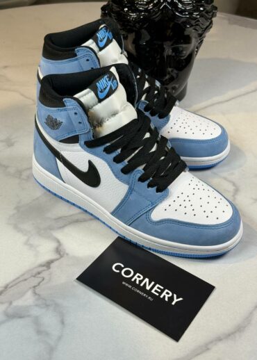 Кроссовки Jordan 1 Retro High White University Blue Black