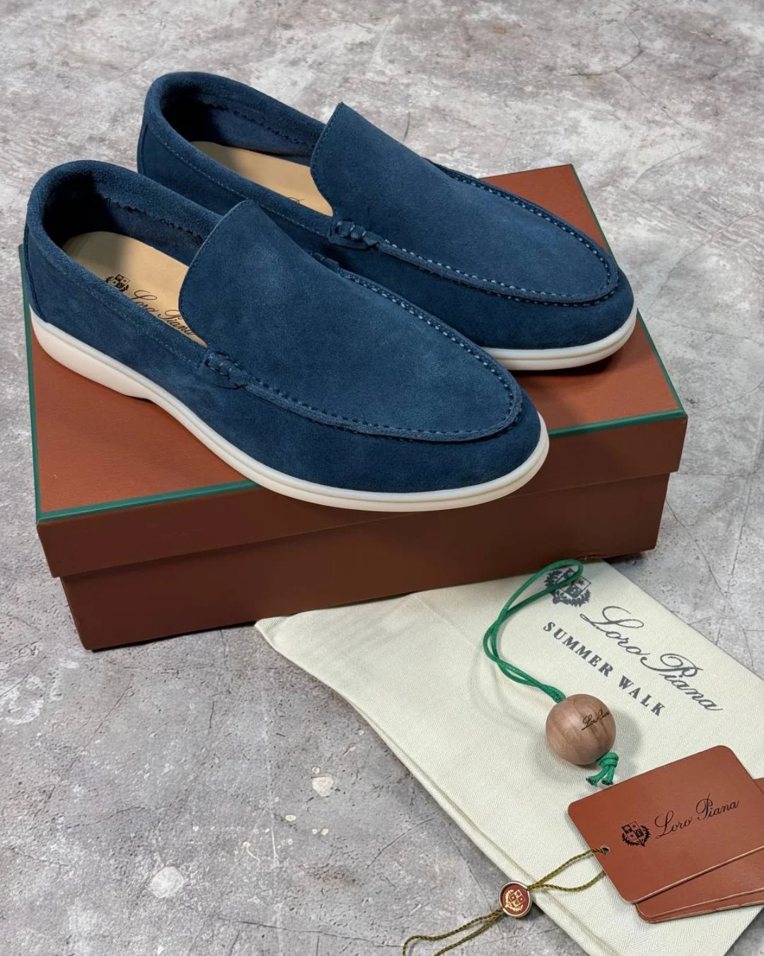 Лоферы Loro Piana Dark Blue