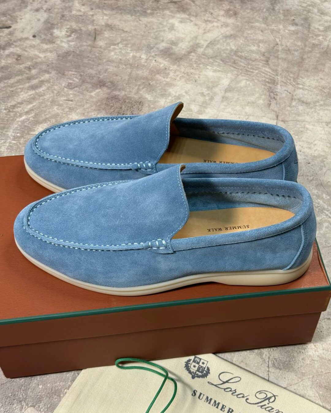 Лоферы Loro Piana Light Blue