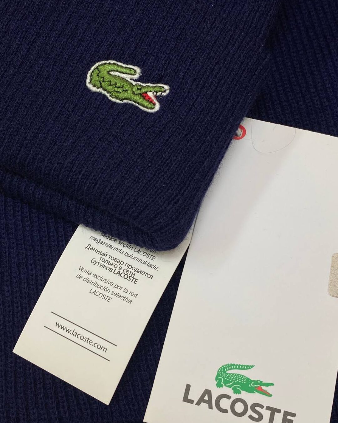 Комплект Шарф+Шапка Lacoste — фото 2