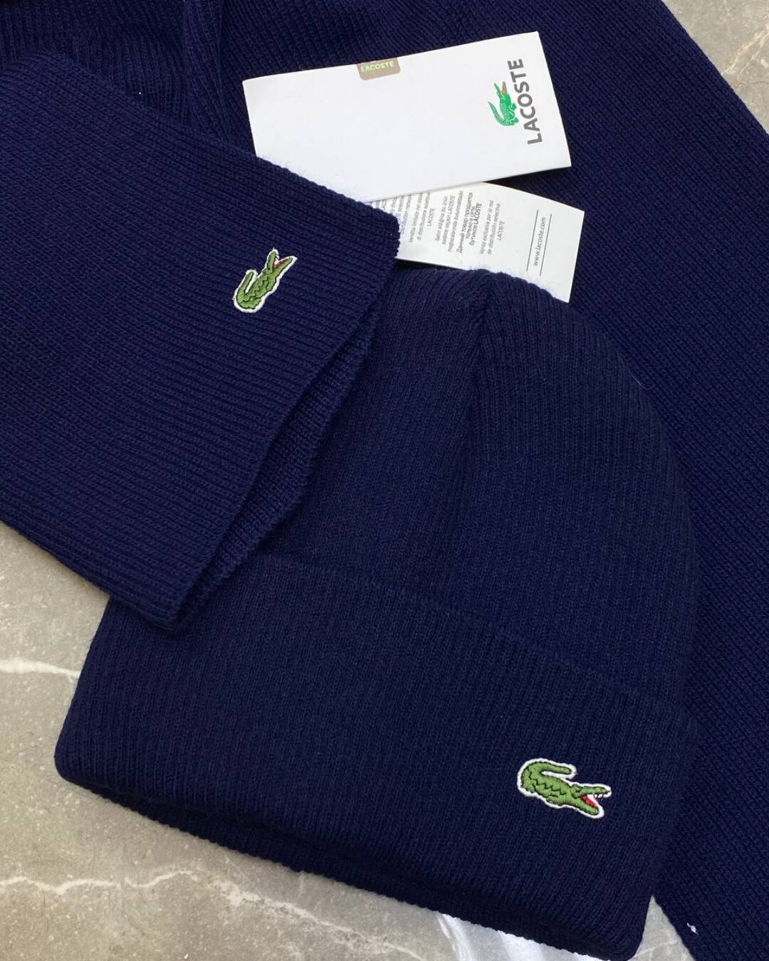 Комплект Шарф+Шапка Lacoste — фото 6